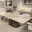 Compass Marble Pedestal Dining Table- Variation Available